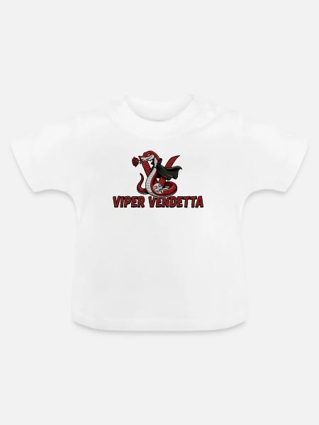 Viper Vendetta Cobra Red - Baby Bio-T-Shirt mit Rundhals - Weiß