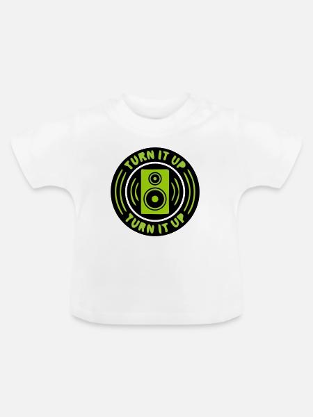 Lautsprecher Musik Abzeichen - Baby Bio-T-Shirt mit Rundhals - Weiß