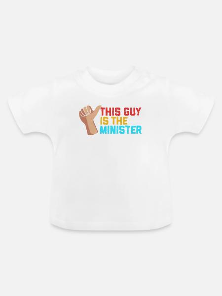 Pfarrer - Baby Bio-T-Shirt mit Rundhals - Weiß