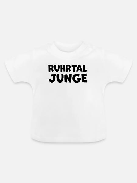 Ruhrtal Junge - Baby Bio-T-Shirt mit Rundhals - Weiß