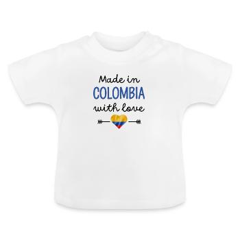 Made in Colombia with Love – Babykleidung - Baby Bio-T-Shirt mit Rundhals - Weiß - Vorne