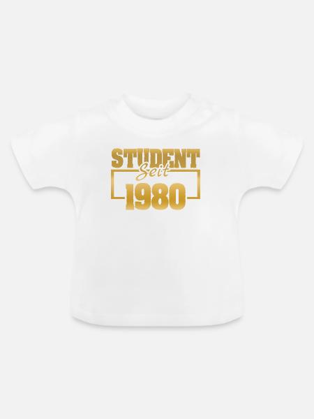 seit 1980 - Baby Bio-T-Shirt mit Rundhals - Weiß