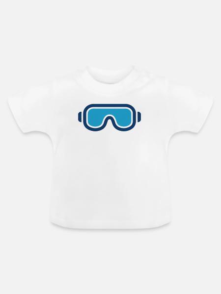 Augenschutzsymbol für Schutzbrillen - Baby Bio-T-Shirt mit Rundhals - Weiß