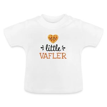 Little Vafler – Vêtements de bébé mignons - T-shirt bio col rond Bébé - blanc - Devant