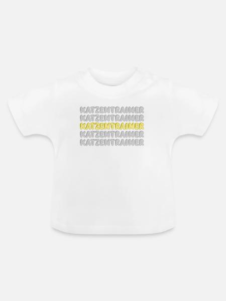 Beruf Katzentrainer - Baby Bio-T-Shirt mit Rundhals - Weiß