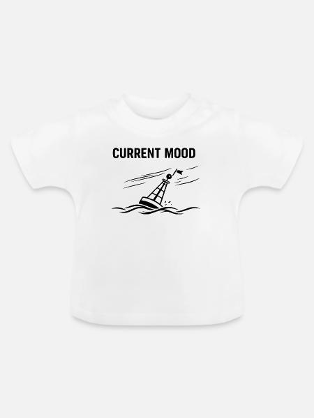 Current Mood – Stürmisch - Baby Bio-T-Shirt mit Rundhals - Weiß