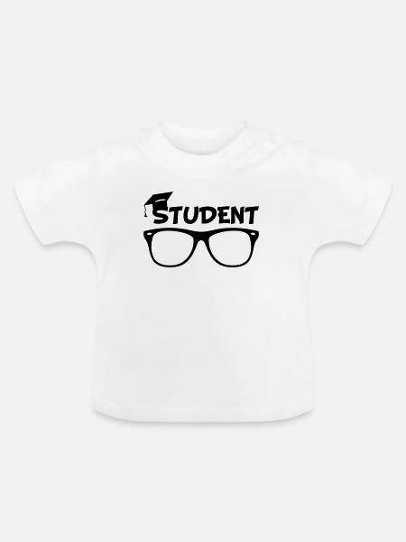 Student - Baby Bio-T-Shirt mit Rundhals - Weiß