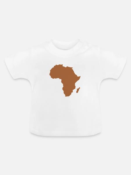 Karte von Afrika - Baby Bio-T-Shirt mit Rundhals - Weiß