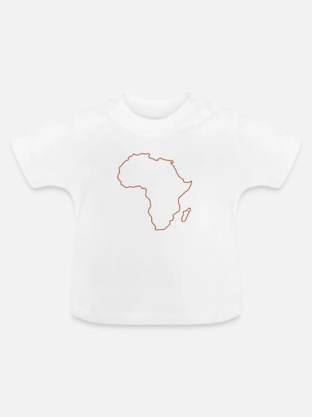 Karte von Afrika - Baby Bio-T-Shirt mit Rundhals - Weiß