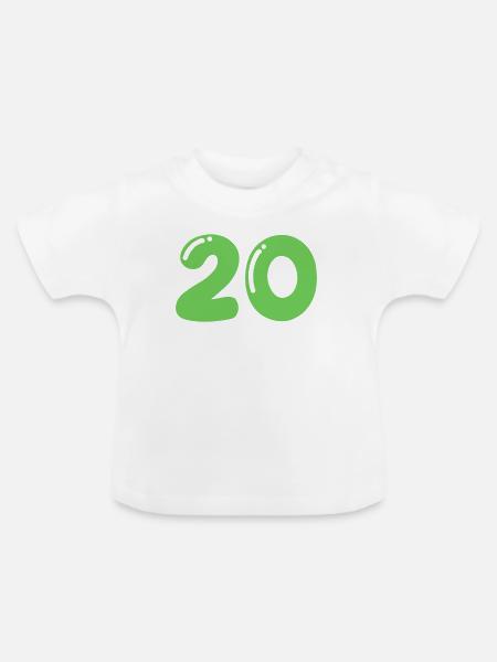 20- - Baby Bio-T-Shirt mit Rundhals - Weiß