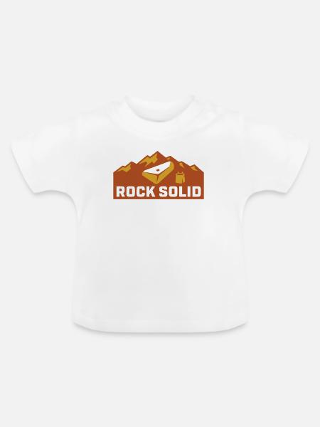 Boulder Felsen Chalkbag Icon - Baby Bio-T-Shirt mit Rundhals - Weiß