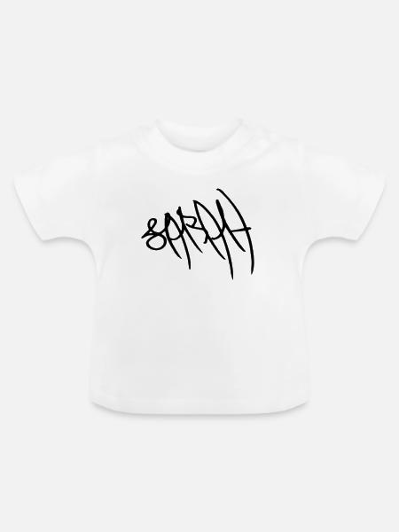 T-Shirt für Sarah - Baby Bio-T-Shirt mit Rundhals - Weiß