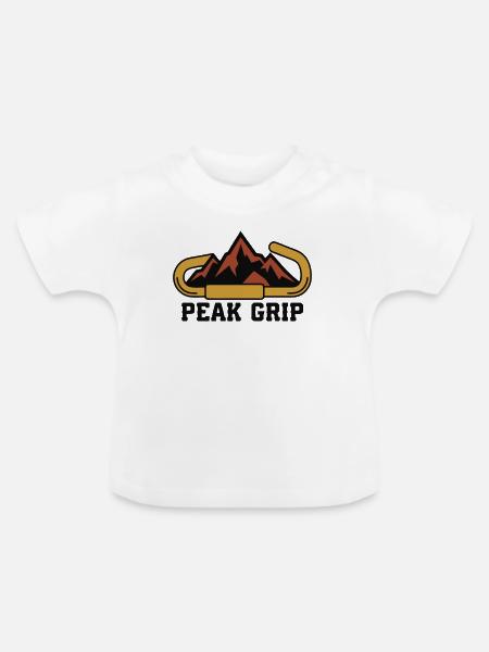 Karabiner Berge Wappen - Baby Bio-T-Shirt mit Rundhals - Weiß