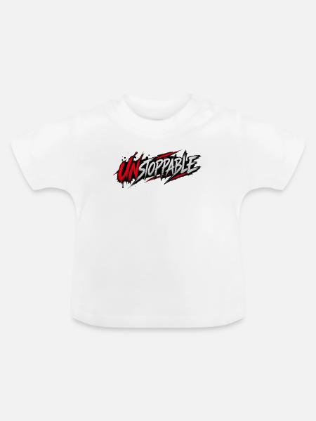 Unaufhaltsamer kühner Pinsel - Baby Bio-T-Shirt mit Rundhals - Weiß