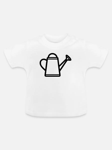 Gießkanne - Baby Bio-T-Shirt mit Rundhals - Weiß