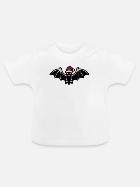 Fledermaus Weihnachtsmann Icon - Baby Bio-T-Shirt mit Rundhals - Weiß