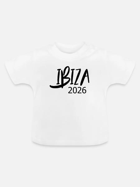 Ibiza_2026 - Baby Bio-T-Shirt mit Rundhals - Weiß