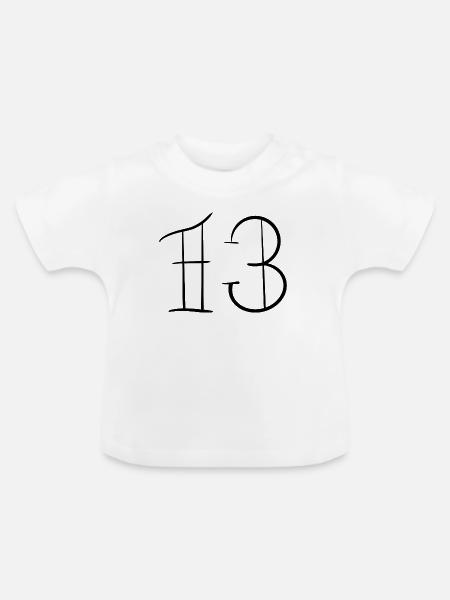 13_schwarz_1 - Baby Bio-T-Shirt mit Rundhals - Weiß