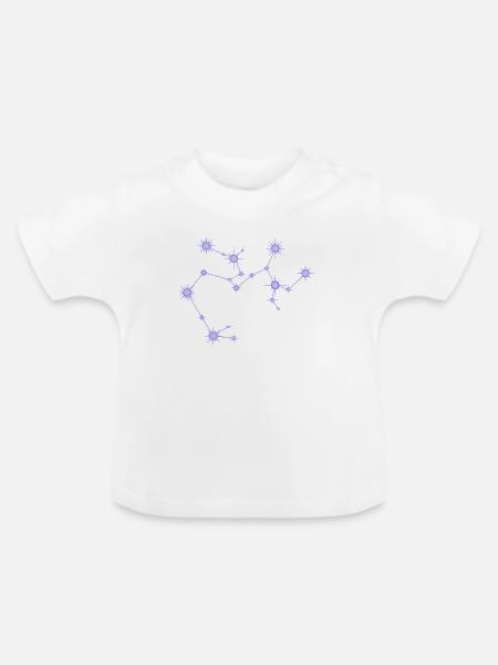 Schütze Stern Sternbild Sternzeichen Lila - Baby Bio-T-Shirt mit Rundhals - Weiß