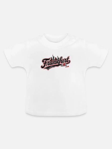 Frankfurt - Baby Bio-T-Shirt mit Rundhals - Weiß