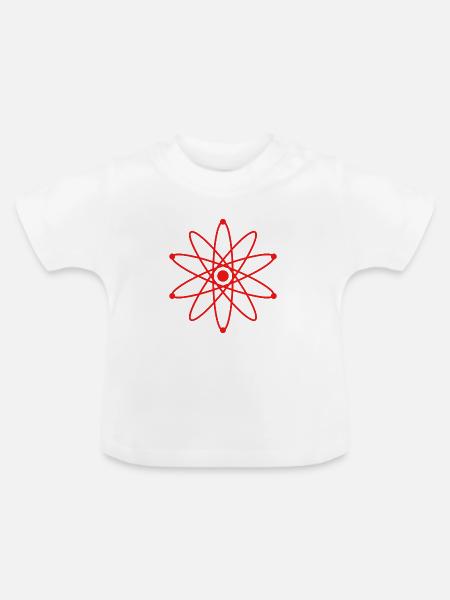 Atom - Baby Bio-T-Shirt mit Rundhals - Weiß