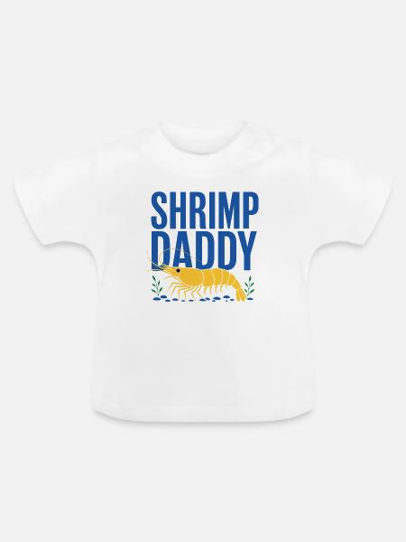 Shrimp Daddy Zwerggarnele - Baby Bio-T-Shirt mit Rundhals - Weiß