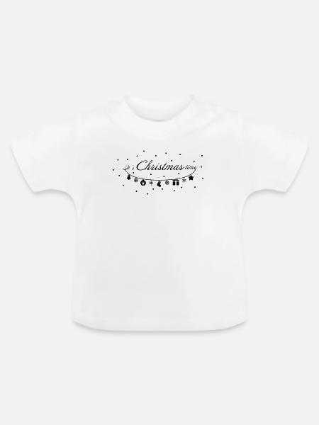 Es ist Weihnachtszeit - Baby Bio-T-Shirt mit Rundhals - Weiß