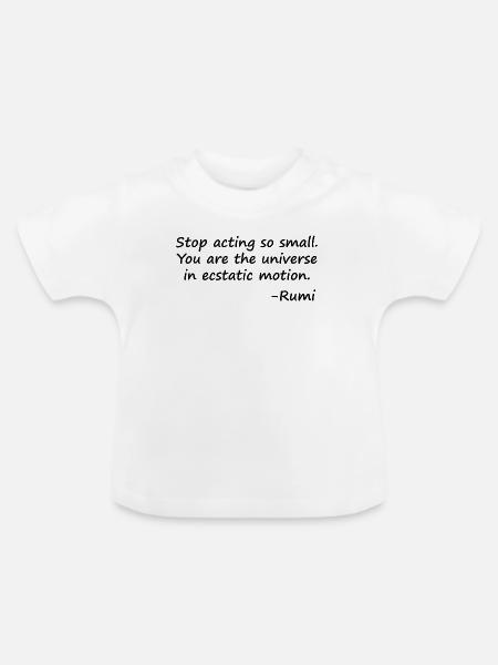 Stop-so-klein-Verhalten - Baby Bio-T-Shirt mit Rundhals - Weiß