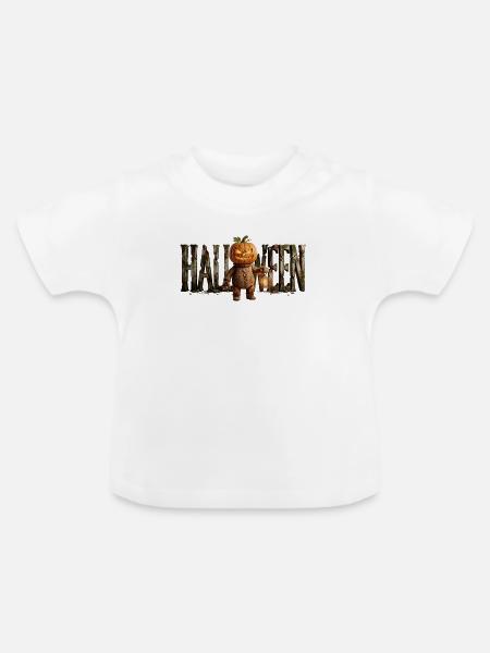 Herr Kürbis - Baby Bio-T-Shirt mit Rundhals - Weiß