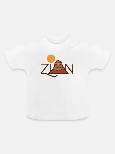 Zion, Utah - Baby Bio-T-Shirt mit Rundhals - Weiß
