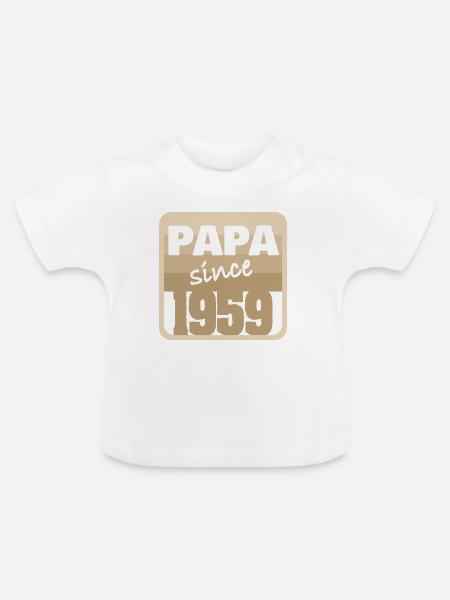1959 - Baby Bio-T-Shirt mit Rundhals - Weiß