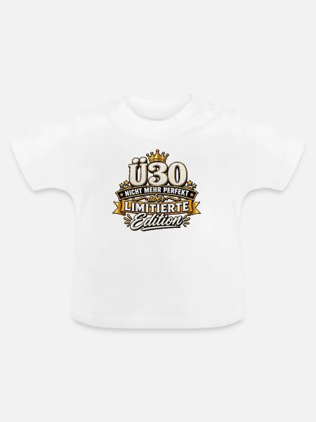 Ü30 - Baby Bio-T-Shirt mit Rundhals - Weiß
