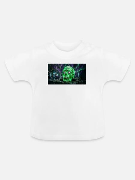 Halloween - Baby Bio-T-Shirt mit Rundhals - Weiß