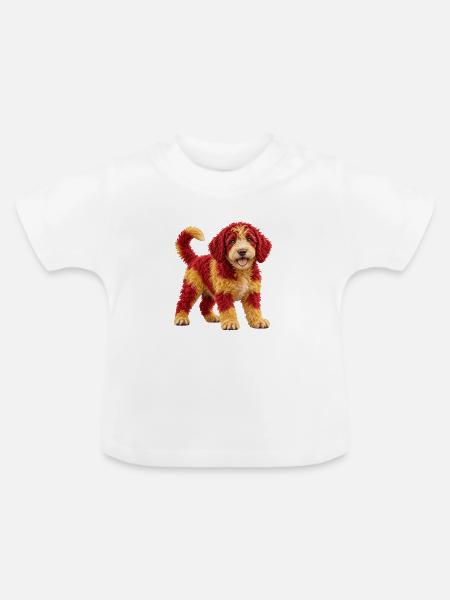 Spanischer Wasserhund - Baby Bio-T-Shirt mit Rundhals - Weiß