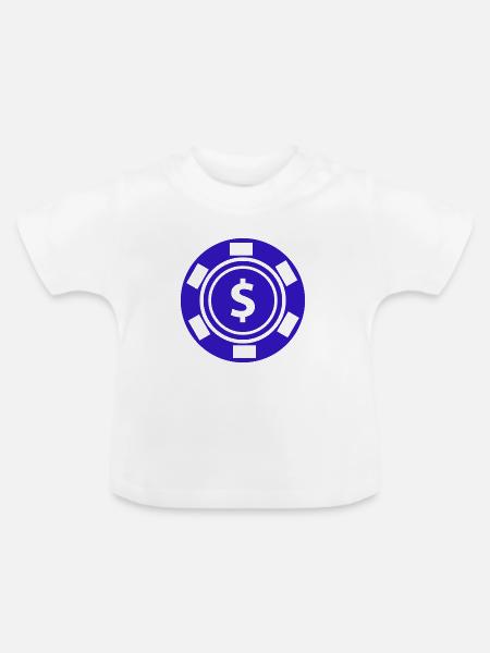 Fischspoker - Baby Bio-T-Shirt mit Rundhals - Weiß