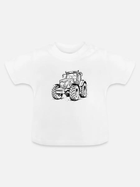 Traktor / Traktor / Traktor - Baby Bio-T-Shirt mit Rundhals - Weiß