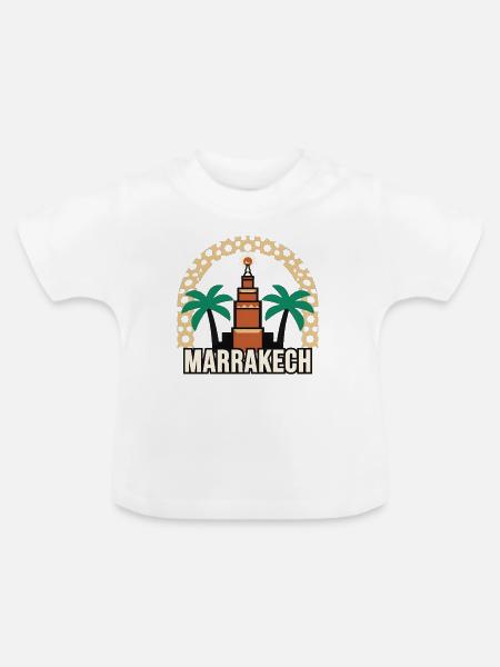 Marrakesch, Marokko - Baby Bio-T-Shirt mit Rundhals - Weiß
