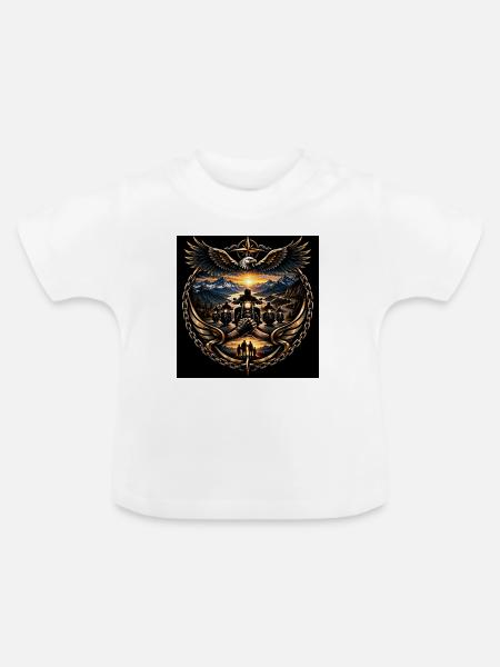 Freedom - Baby Bio-T-Shirt mit Rundhals - Weiß