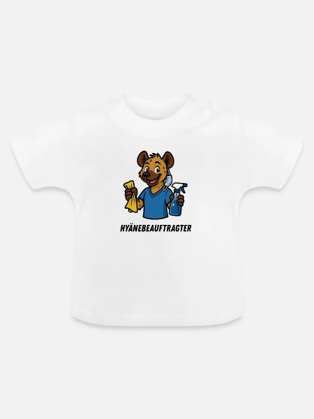 HYÄNEBEAUFTRAGTER - Baby Bio-T-Shirt mit Rundhals - Weiß