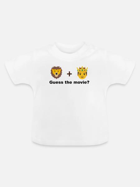 Löwenkönig königliches Tiermotiv - Baby Bio-T-Shirt mit Rundhals - Weiß