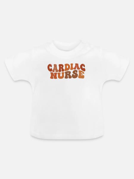 Herzpfleger-Pflegegeschenk - Baby Bio-T-Shirt mit Rundhals - Weiß