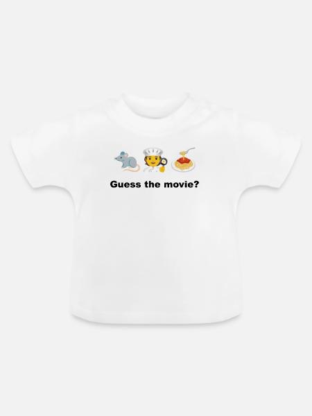 Chef Mouse mit Spaghetti - Baby Bio-T-Shirt mit Rundhals - Weiß