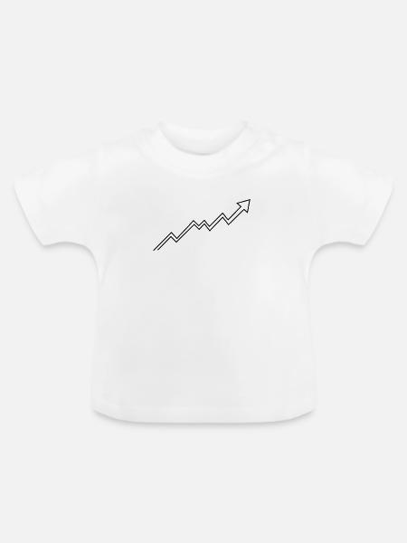 Bullish Trend Arrow - Baby Bio-T-Shirt mit Rundhals - Weiß
