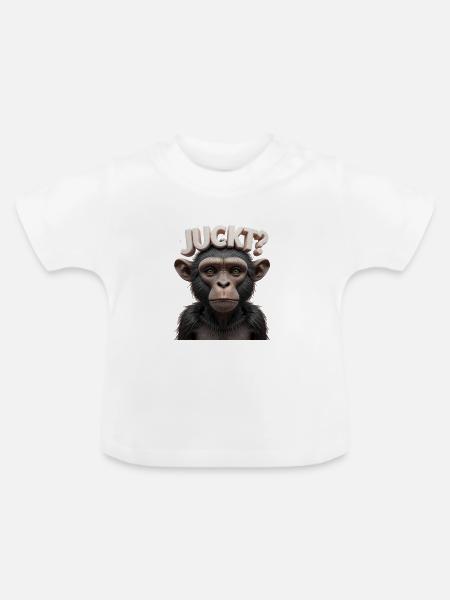 Sozialkontakt? - Baby Bio-T-Shirt mit Rundhals - Weiß