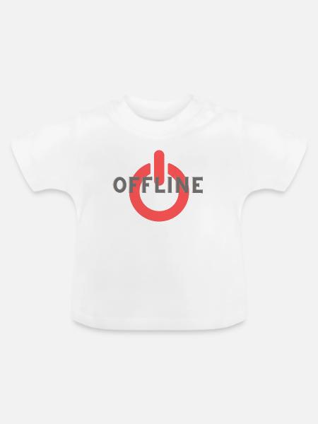 Offline - Baby Bio-T-Shirt mit Rundhals - Weiß