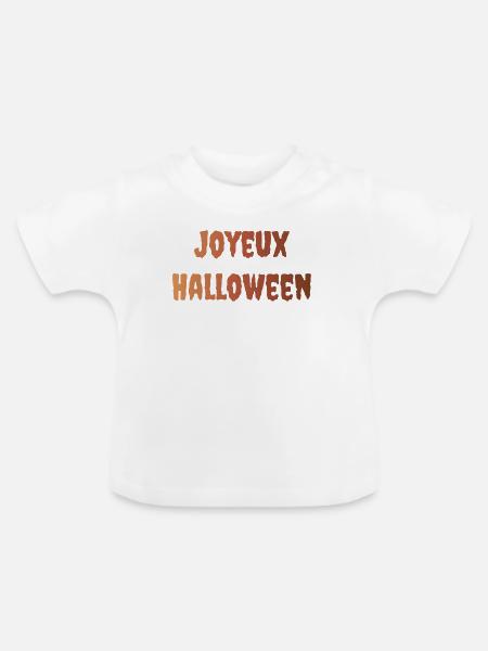 HALLOWEEN. KÜRBIS. KÜRBIS-HALLOWEEN. - Baby Bio-T-Shirt mit Rundhals - Weiß