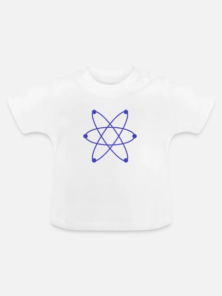 Atom - Baby Bio-T-Shirt mit Rundhals - Weiß