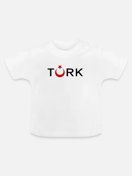 TÜRK - Baby Bio-T-Shirt mit Rundhals - Weiß