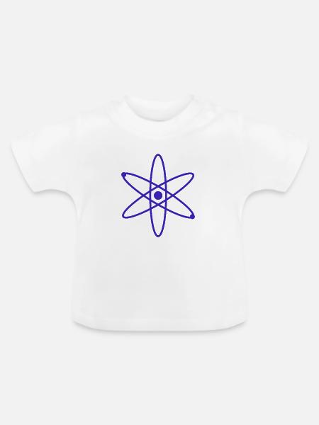 Atom - Baby Bio-T-Shirt mit Rundhals - Weiß