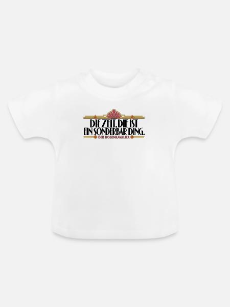 Rosenkavalier - Zeit - Baby Bio-T-Shirt mit Rundhals - Weiß